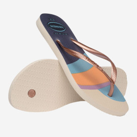 HAVAIANAS Slim Palette Glow Beige    - Tongs Femme
