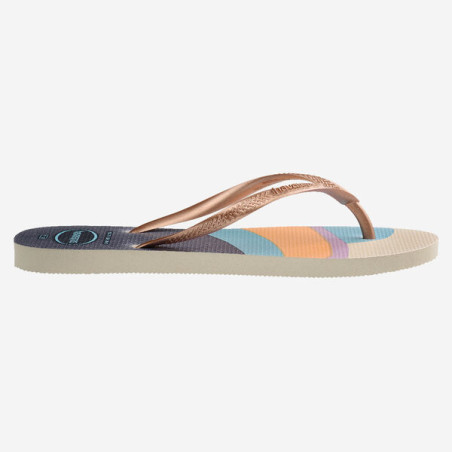 HAVAIANAS Slim Palette Glow Beige - Tongs Femme | Les4Nages