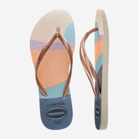 HAVAIANAS Slim Palette Glow Beige - Tongs Femme | Les4Nages
