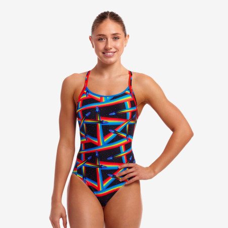 FUNKITA Pocket Rocket Diamond Back - Maillot Femme 1 piece | Les4Nages