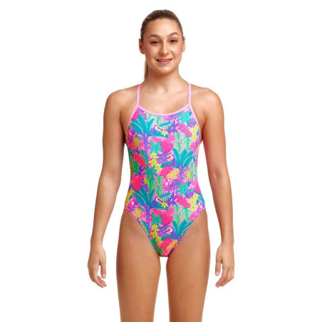 Funkita Fille (8-14 ans) Jungle Party Strapped In - Maillot de bain Natation Fille 1 piece | Les4Nages