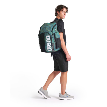 ARENA SPIKY 3 BACKPACK 45L Allover TEAM ENERGY GREEN - Sac à Dos Natation et Piscine | Les4Nages