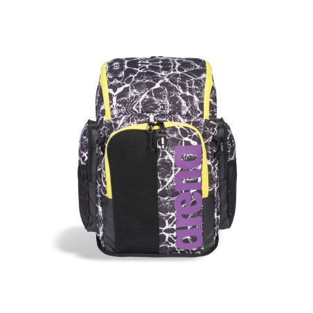 ARENA SPIKY 3 BACKPACK 45L Allover BLACK WHITE- Sac à Dos Natation et Piscine | Les4Nages
