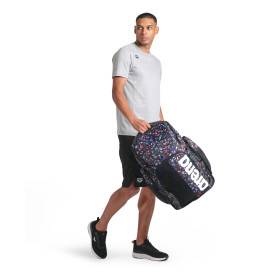 ARENA SPIKY 3 BACKPACK 45L Allover CONFETTI BLACK - Sac à Dos Natation et Piscine