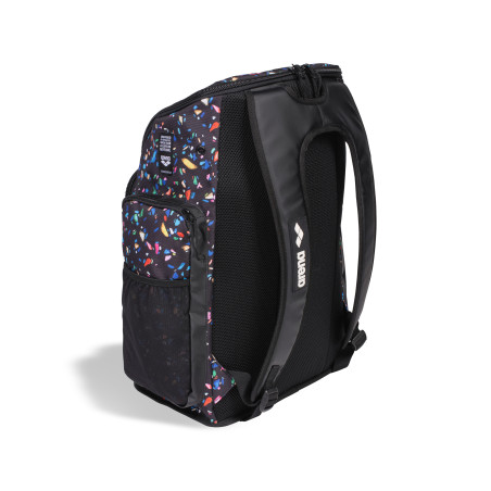 ARENA SPIKY 3 BACKPACK 45L Allover CONFETTI BLACK - Sac à Dos Natation et Piscine | Les4Nages