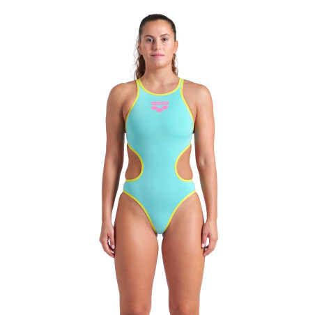 ARENA One Biglogo - WATER SOFT GREEN - Maillot Natation Femme 1 piece | Les4Nages