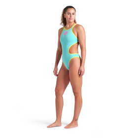 ARENA One Biglogo - WATER SOFT GREEN   - Maillot Natation Femme 1 piece