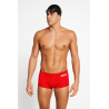 Arena Solid Squared Short - Red White - Boxer Natation Homme