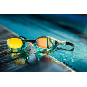 ARENA Cobra Core Swipe Mirror  - AQUA SAGE BLACK - Lunettes Natation