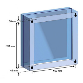 Compte-secondes IHM 621B cruciforme 1 m x 1 m - Etanche IP65
