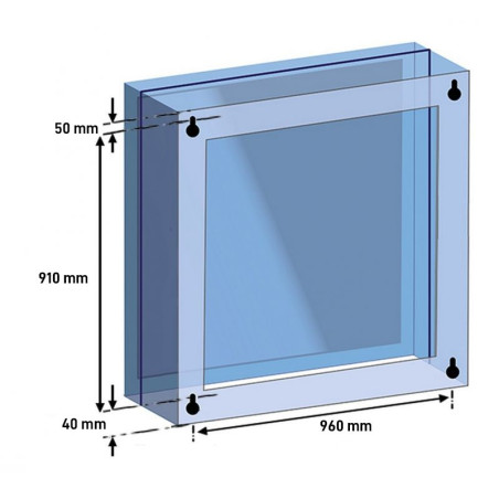 Compte-secondes IHM 621B cruciforme 1 m x 1 m - Etanche IP65 | Les4Nages