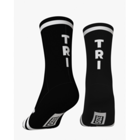RUSH SOCKS TRI BLACK -WHITE - Socquettes Cyclisme,Triathlon | Les4Nages