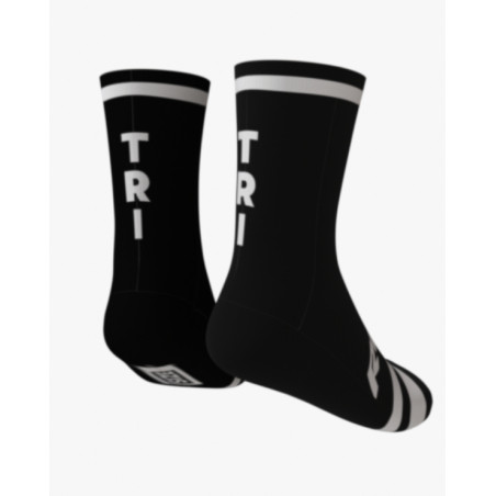 RUSH SOCKS TRI BLACK -WHITE - Socquettes Cyclisme,Triathlon | Les4Nages