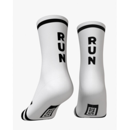 RUSH SOCKS RUN - WHITE - BLACK - Socquettes Cyclisme,Triathlon | Les4Nages