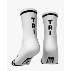 RUSH SOCKS TRI - WHITE - BLACK -Socquettes Cyclisme,Triathlon