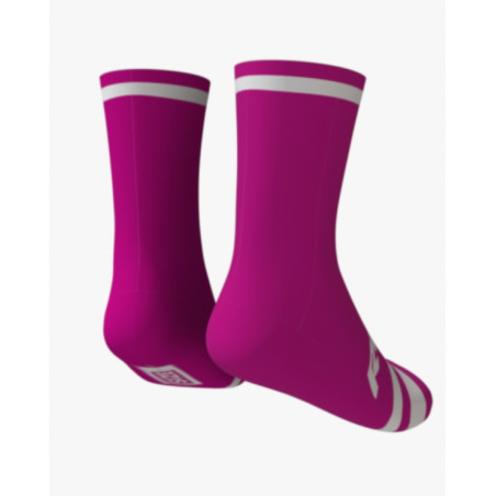 RUSH SOCKS UNICOLOR 2025 - FUCHSIA -WHITE Socquettes Cyclisme,Triathlon | Les4Nages