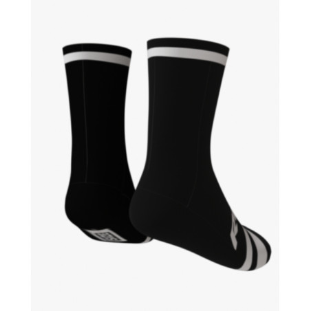 RUSH SOCKS UNICOLOR BLACK-WHITE - Socquettes Cyclisme,Triathlon | Les4Nages