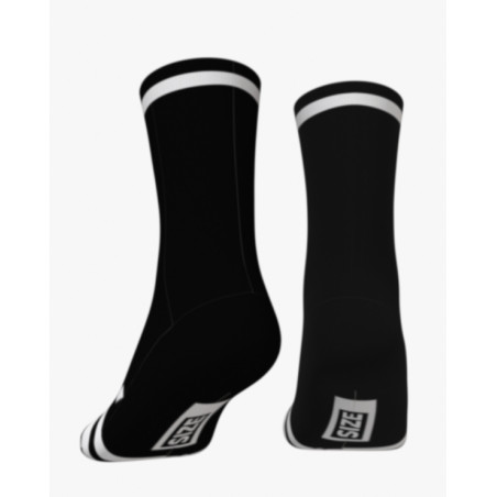 RUSH SOCKS UNICOLOR 2025 BLACK-WHITE -Socquettes Cyclisme,Triathlon | Les4Nages