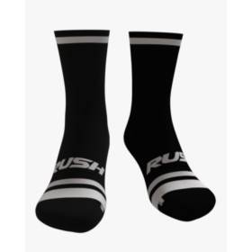 RUSH SOCKS UNICOLOR BLACK-WHITE - Socquettes Cyclisme,Triathlon