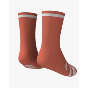RUSH SOCKS UNICOLOR TERRACOTA - WHITE - Socquettes Cyclisme,Triathlon