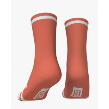 RUSH SOCKS UNICOLOR TERRACOTA - WHITE - Socquettes Cyclisme,Triathlon | Les4Nages