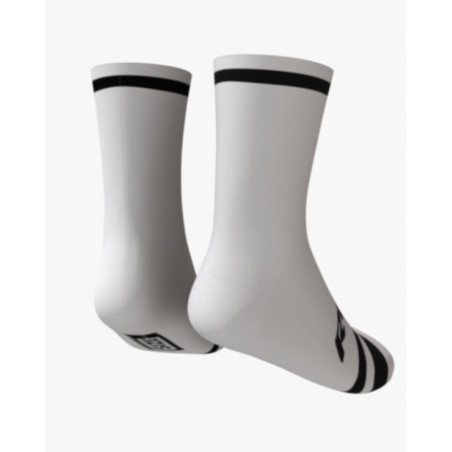 RUSH SOCKS UNICOLOR WHITE - BLACK - Socquettes Cyclisme,Triathlon | Les4Nages