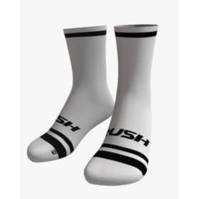 RUSH SOCKS UNICOLOR WHITE - BLACK - Socquettes Cyclisme,Triathlon