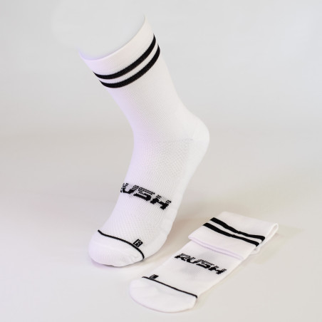 RUSH Short SOCKS WHITE - BLACK - Socquettes Cyclisme, Triathlon | Les4Nages