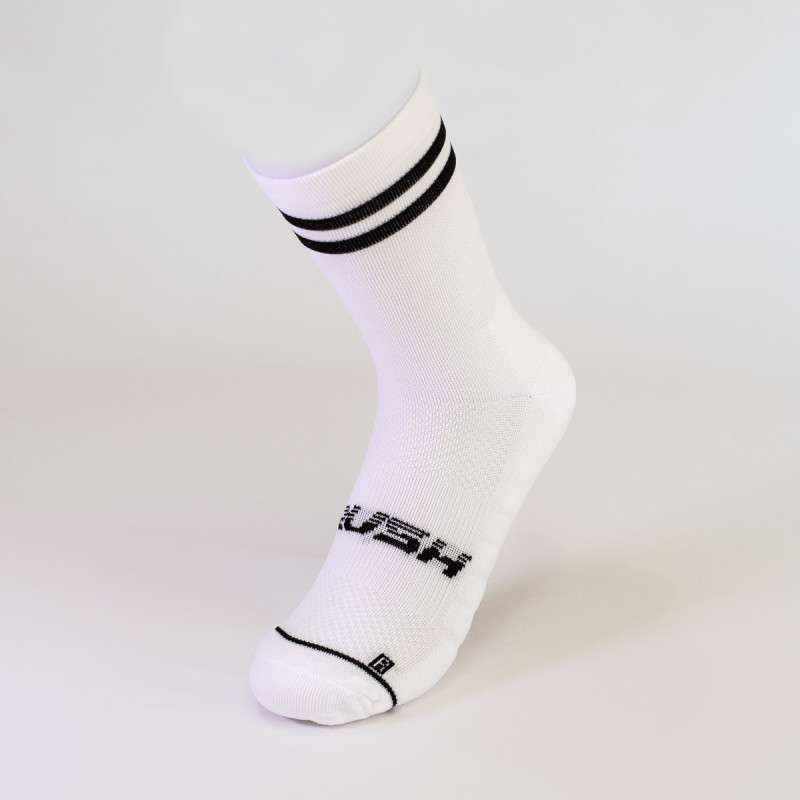RUSH Short SOCKS WHITE - BLACK - Socquettes Cyclisme, Triathlon | Les4Nages