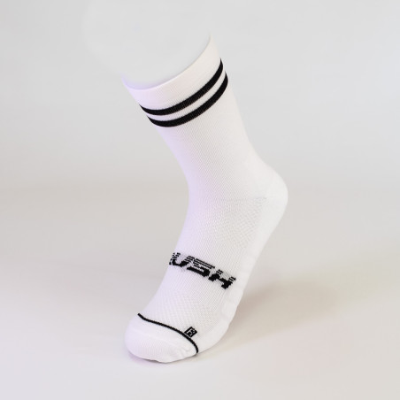 RUSH Short SOCKS WHITE - BLACK - Socquettes Cyclisme, Triathlon | Les4Nages