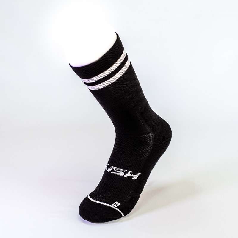 RUSH Short SOCKS BLACK - WHITE - Socquettes Cyclisme, Triathlon | Les4Nages