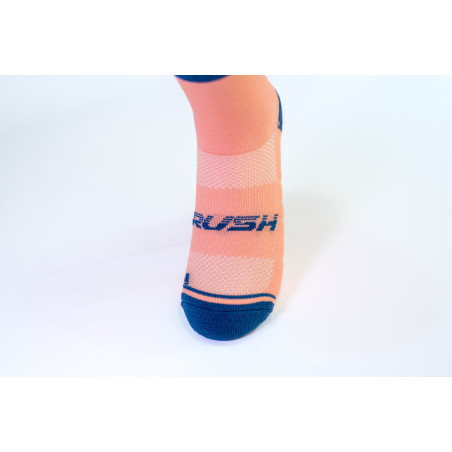 RUSH Med SOCKS SALMON - BLUE - Socquettes Cyclisme, Triathlon | Les4Nages