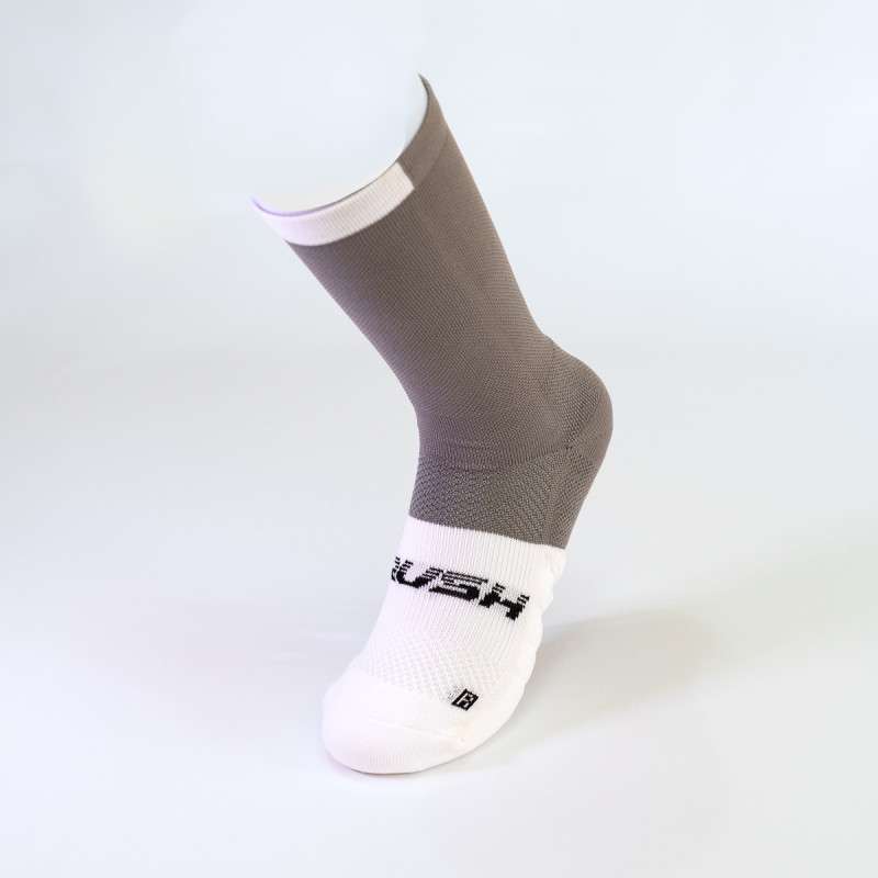 RUSH Med SOCKS METAL - WHITE - Socquettes Cyclisme, Triathlon | Les4Nages