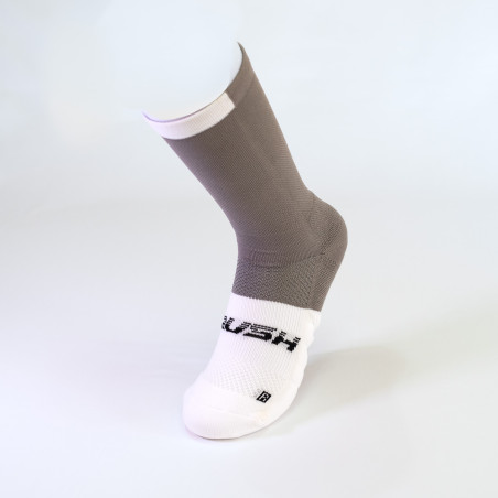 RUSH Med SOCKS METAL - WHITE - Socquettes Cyclisme, Triathlon | Les4Nages