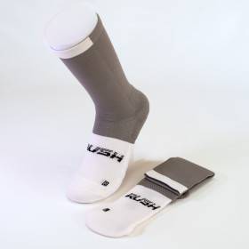 RUSH Med SOCKS METAL - WHITE - Socquettes Cyclisme, Triathlon