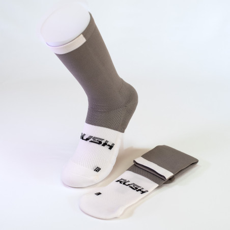 RUSH Med SOCKS METAL - WHITE - Socquettes Cyclisme, Triathlon | Les4Nages