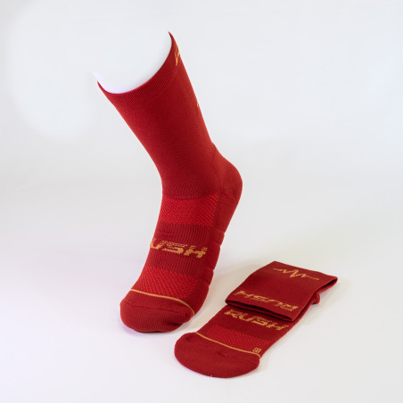 RUSH Med SOCKS RED WINE - Socquettes Cyclisme, Triathlon | Les4Nages