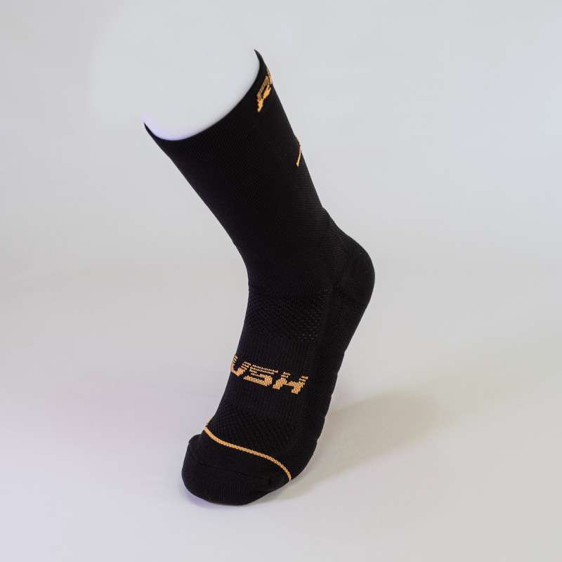RUSH Med SOCKS BLACK - Socquettes Cyclisme, Triathlon | Les4Nages