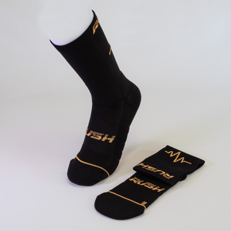 RUSH Med SOCKS BLACK - Socquettes Cyclisme, Triathlon | Les4Nages