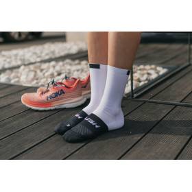 RUSH Med SOCKS WHITE - BLACK - Socquettes Cyclisme, Triathlon