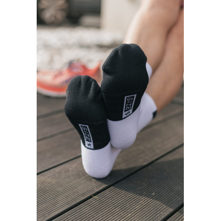 RUSH Med SOCKS WHITE - BLACK - Socquettes Cyclisme, Triathlon | Les4Nages