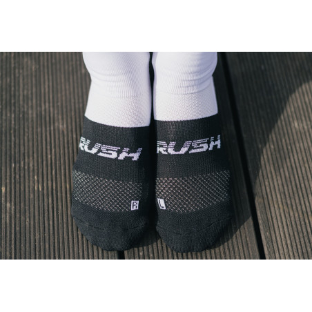 RUSH Med SOCKS WHITE - BLACK - Socquettes Cyclisme, Triathlon | Les4Nages