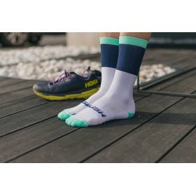 RUSH Med SOCKS NAVY BLUE - LIGHT GREEN - Socquettes Cyclisme, Triathlon