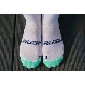 RUSH Med SOCKS NAVY BLUE - LIGHT GREEN - Socquettes Cyclisme, Triathlon
