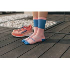 RUSH Med SOCKS SALMON - BLUE - Socquettes Cyclisme, Triathlon