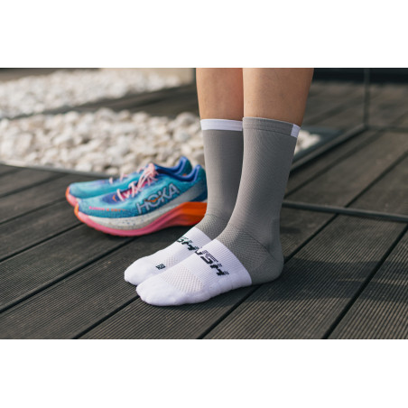 RUSH Med SOCKS METAL - WHITE - Socquettes Cyclisme, Triathlon | Les4Nages