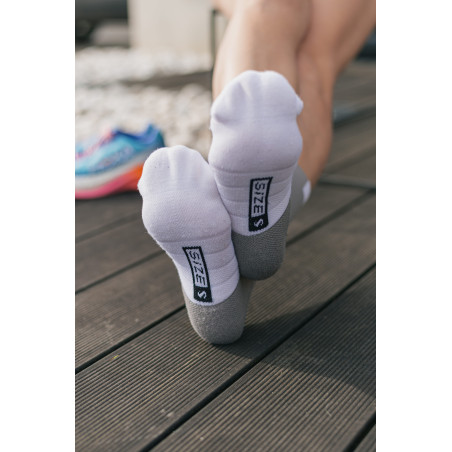RUSH Med SOCKS METAL - WHITE - Socquettes Cyclisme, Triathlon | Les4Nages