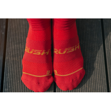 RUSH Med SOCKS RED WINE - Socquettes Cyclisme, Triathlon | Les4Nages