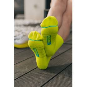 RUSH Med SOCKS YELLOW FLUO - Socquettes Cyclisme, Triathlon