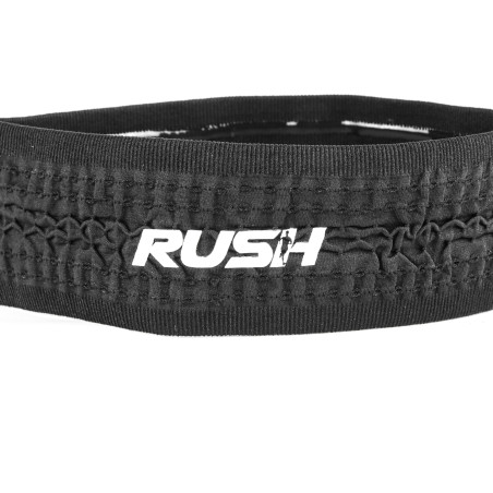 Headband Running RUSH - BLACK - Bandeau running léger, respirant, extensible et sans coutures | Les4Nages